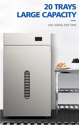 Macchina per essiccatore alimentare elettrico commerciale in acciaio inossidabile a 20 vassoi